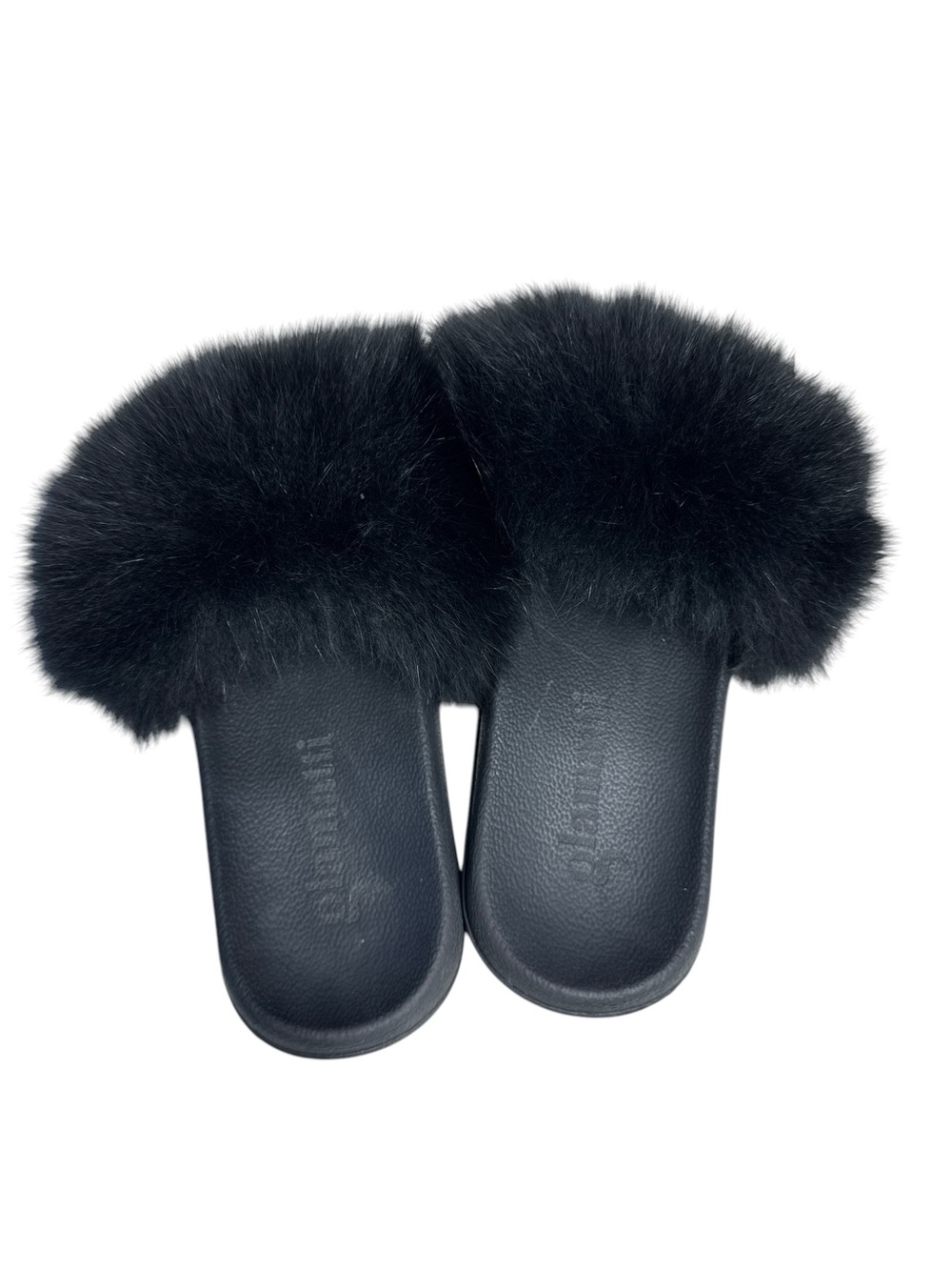 Glamanii Black Fluffy Fox Fur
Slide Sandals - Picture 5 of 10